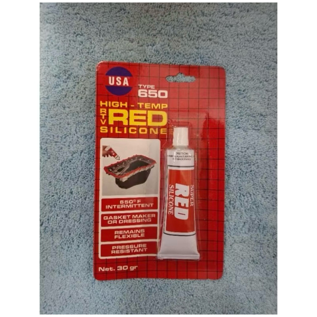 

LEM HIGH TEMP SILICONE USA 650 30gr SEALANT Gasket MERAH ( harga per biji )