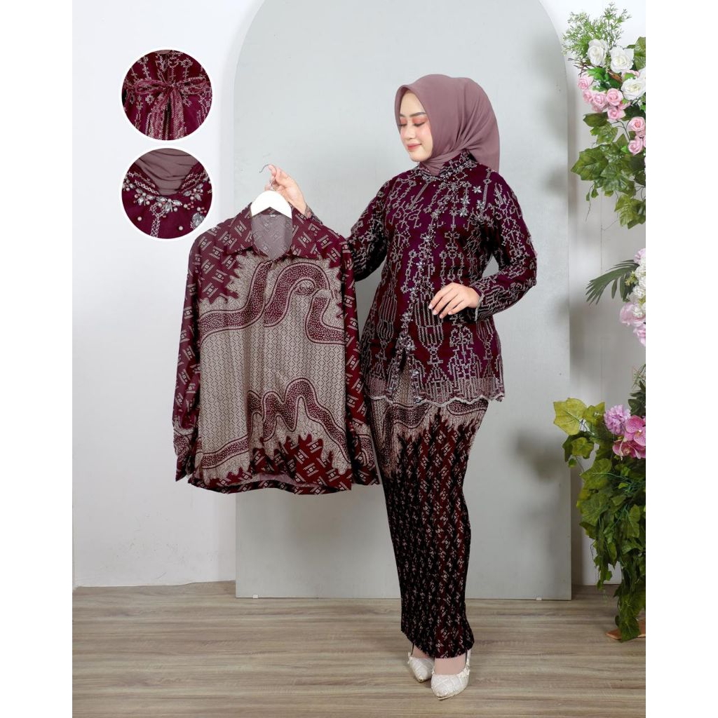 Kebaya set couple sarita / kebaya set wisuda / kebaya set wisuda / kebaya set modern