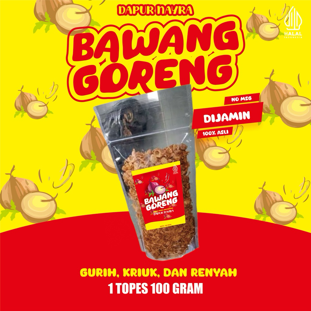 

Bawang Merah Goreng 100gram packing ziploc