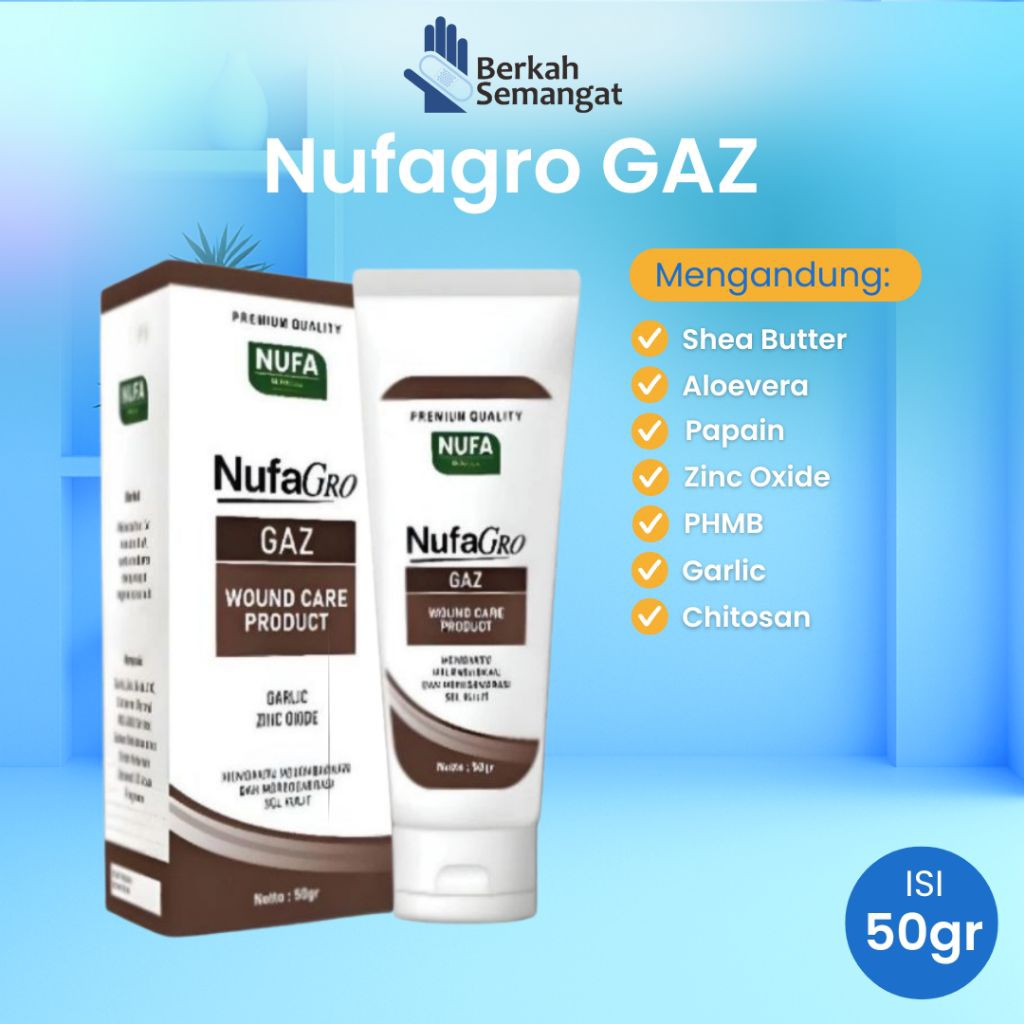 Nufagro GAZ 50gr / NufaGro / Wound Care / Rawat Luka / Salep Diabetes / Star Ag / Prontosan / Sanosk