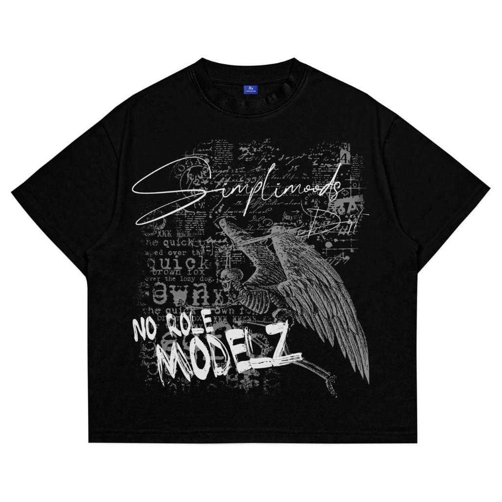 [Vogue Circle] Kaos Oversize Tshirt Distro SimpliMoods No Role Modelz Black Pria Dan Wanita Cotton C