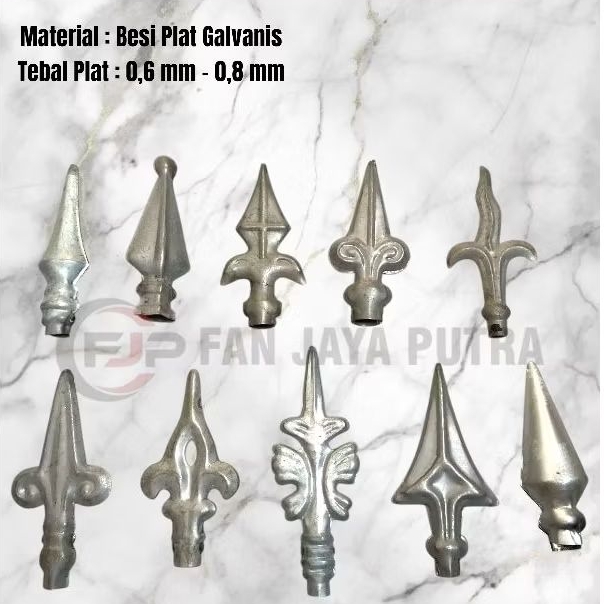 Ornamen Pagar Tombak Plat Besi | Aksesories Pagar Tombak Plat Besi