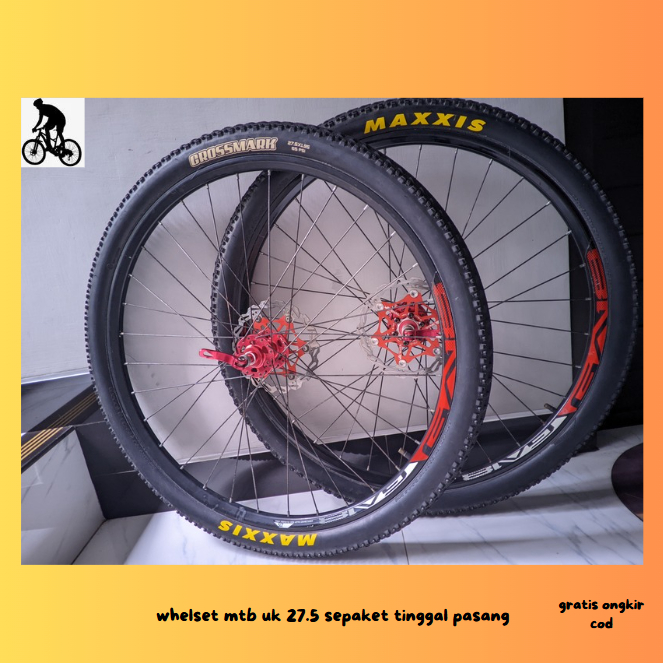 wheelset mtb uk 27.5/700/29 sepaket tinggal pasang exs copotan