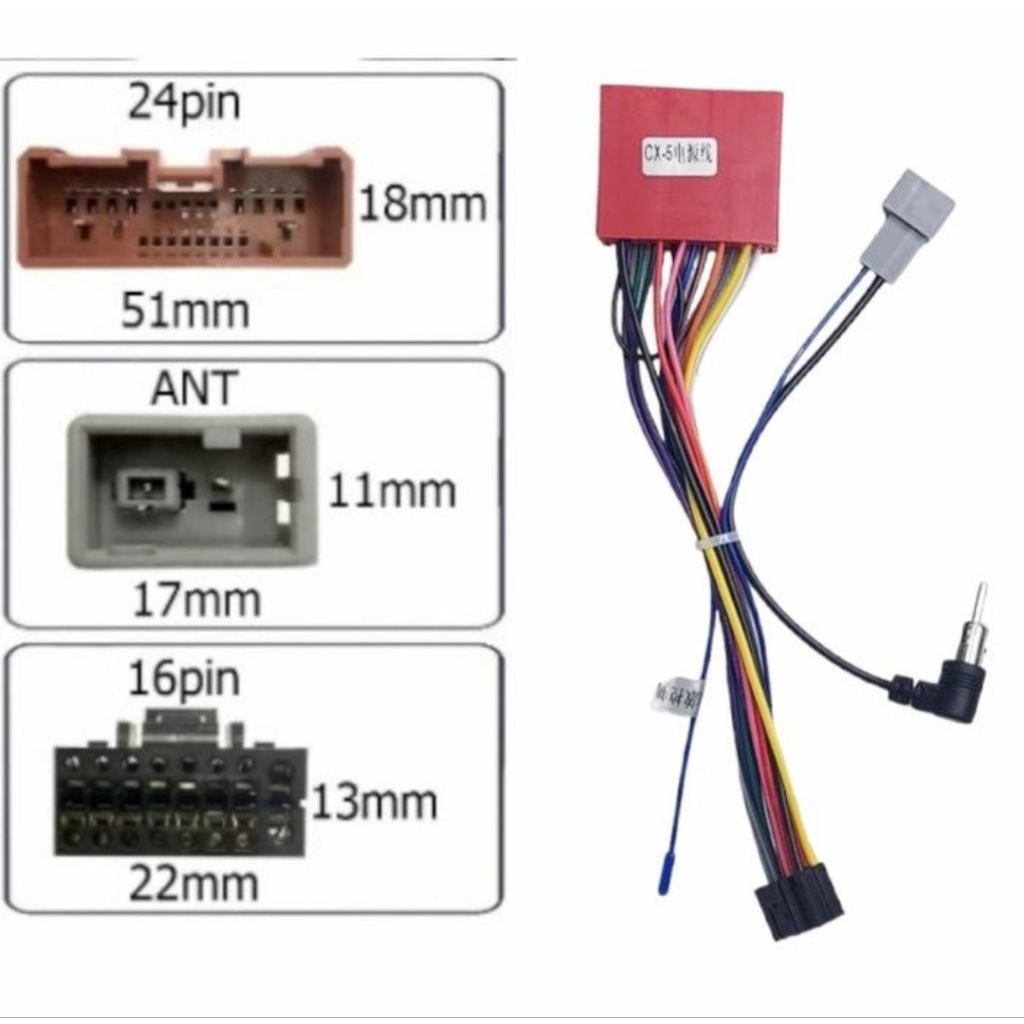 Kabel Soket PNP Head Unit Android Mobil Mazda