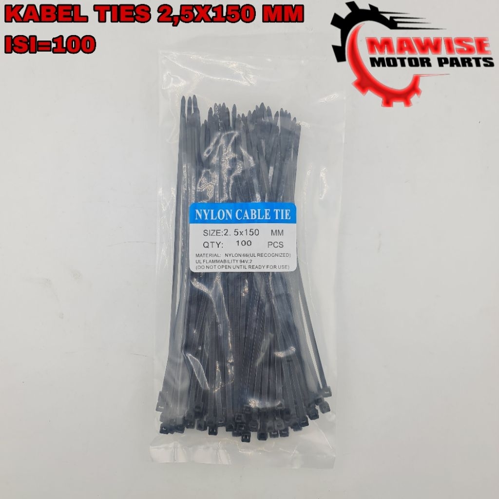 

KABEL CABLE TIES 2,5 X 150 MM (HARGA 1 PACK ISI 100)