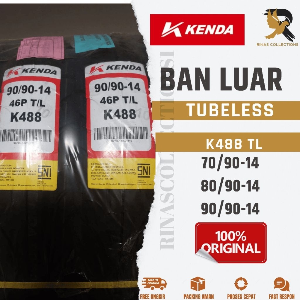 Ban Kenda Ring 14 70/90-14 80/90-14 90/90-14 Ban Tubeless