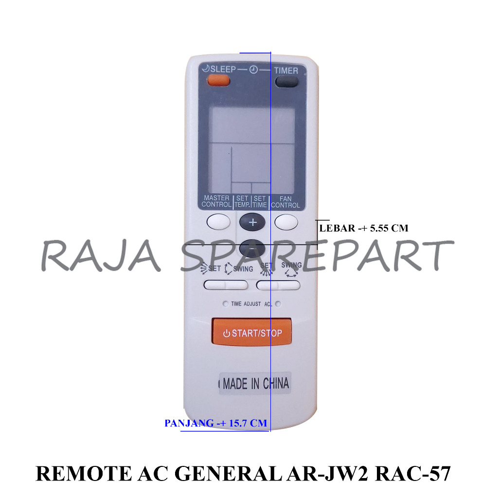 REMOTE UNTUK AC / REMOT / REMOTE AC GENERAL AR-JW2 RAC-57 / RAC57