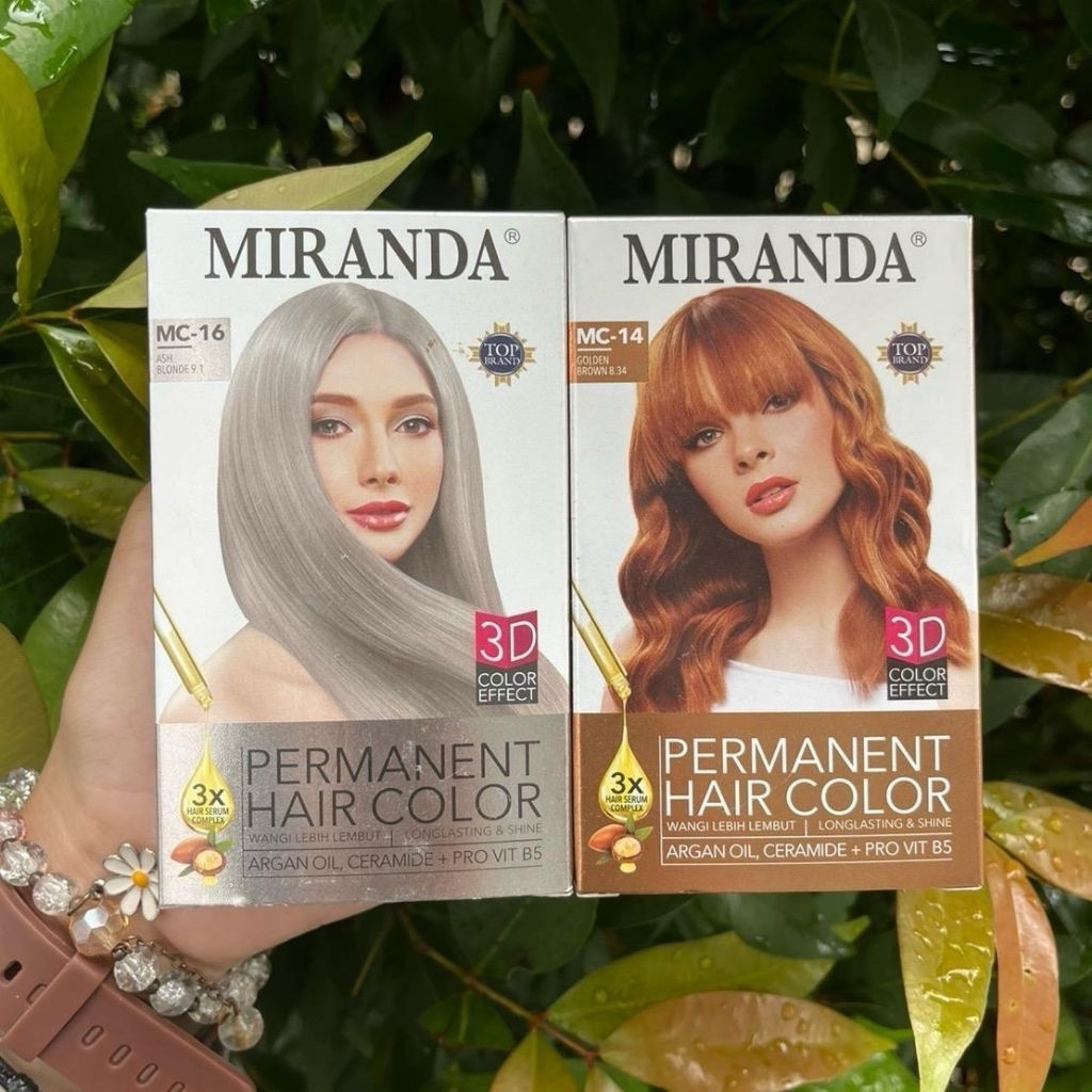Paket Miranda Pewarna Rambut Ash Blonde MC-16 + Golden Brown MC-14