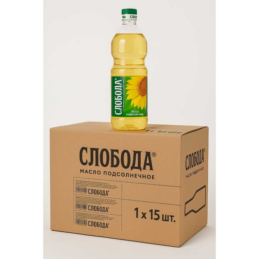 

Sunflower OIl UNREFINED Sloboda 1 LT (1 CARTON 15 btls), Cosmetic Grade | Aromatic Cold Pressed, rich with Vitamin E