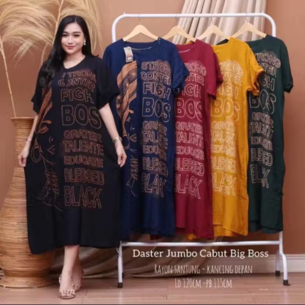 Daster Jumbo Iriana Busui Bahan Santung Rayon