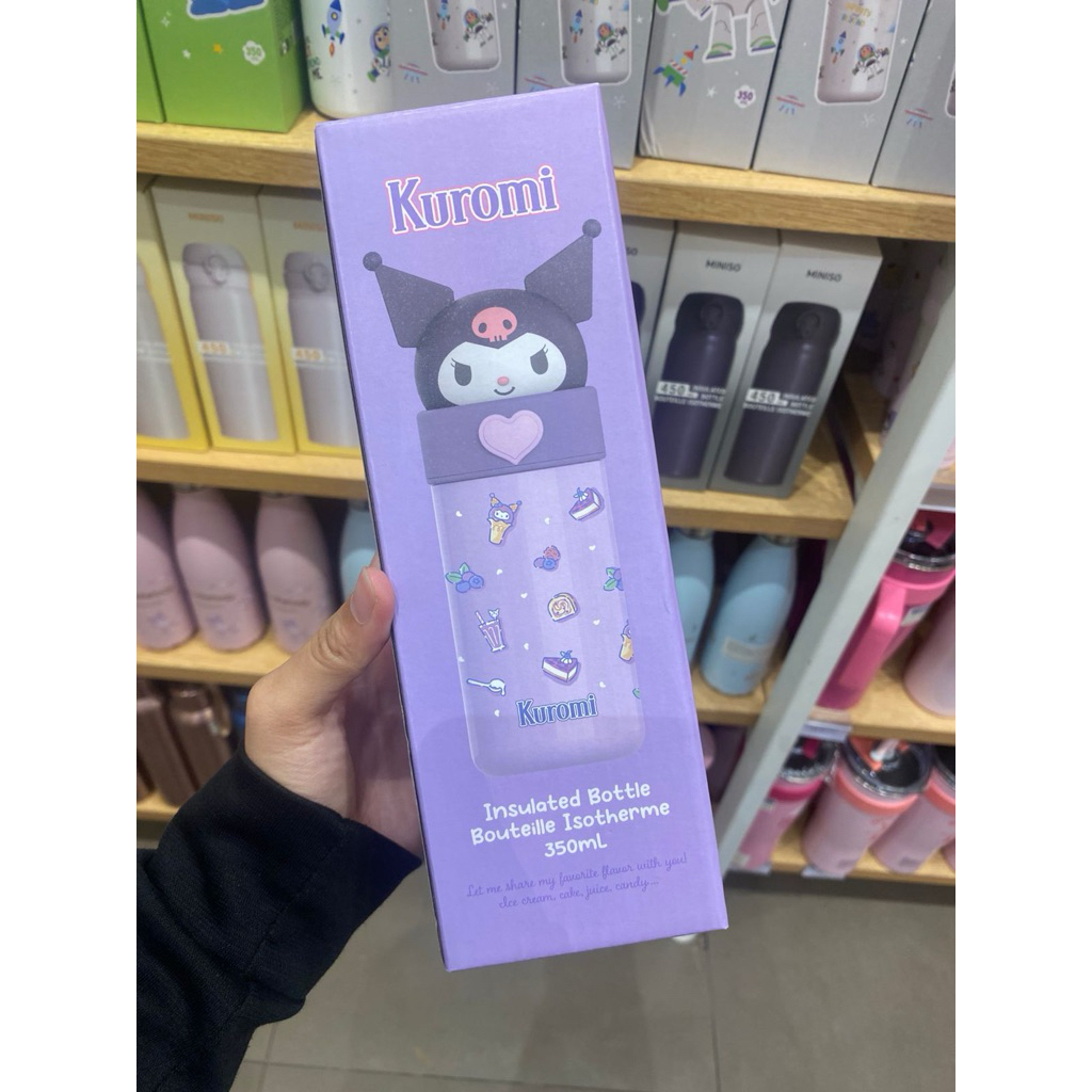 Miniso x Sanrio Characters - Insulated Bottle 350ml (Kuromi)