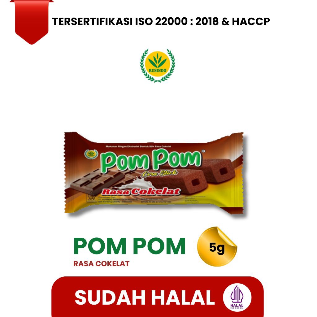

POMPOM CORN STICK COKLAT (1 PACK ISI 20 PCS)
