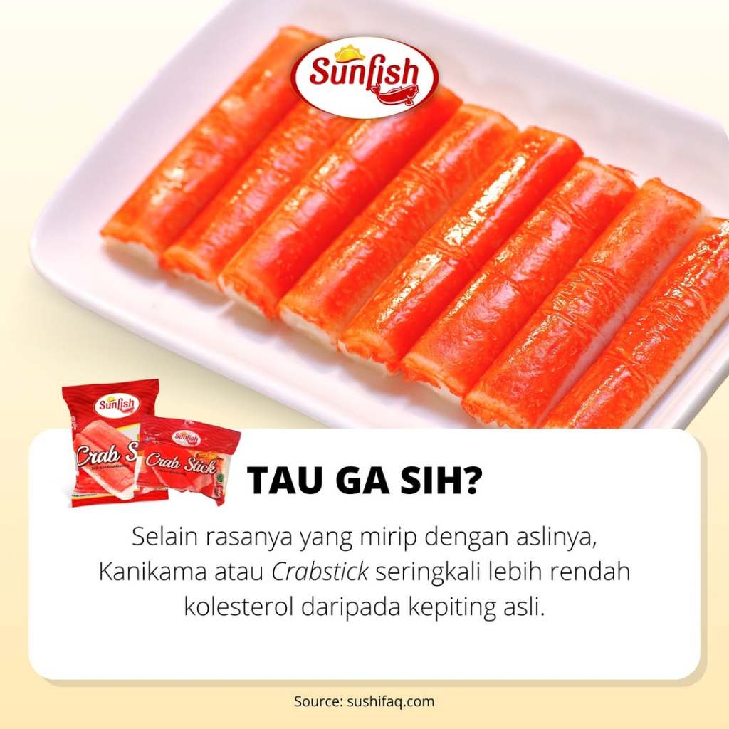 

SUNFISH Crab Stick - Olahan Ikan isi Kepiting 250g 500g - Kheiza Frozen