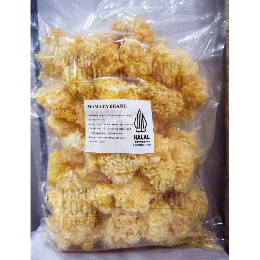 

[LARGE] PEK BOK NI PUTIH 250 GRAM/JAMUR SALJU KERING/BAI MU ER/BOKNI/YIN ER/JAMUR ES/WHITE FUNGUS