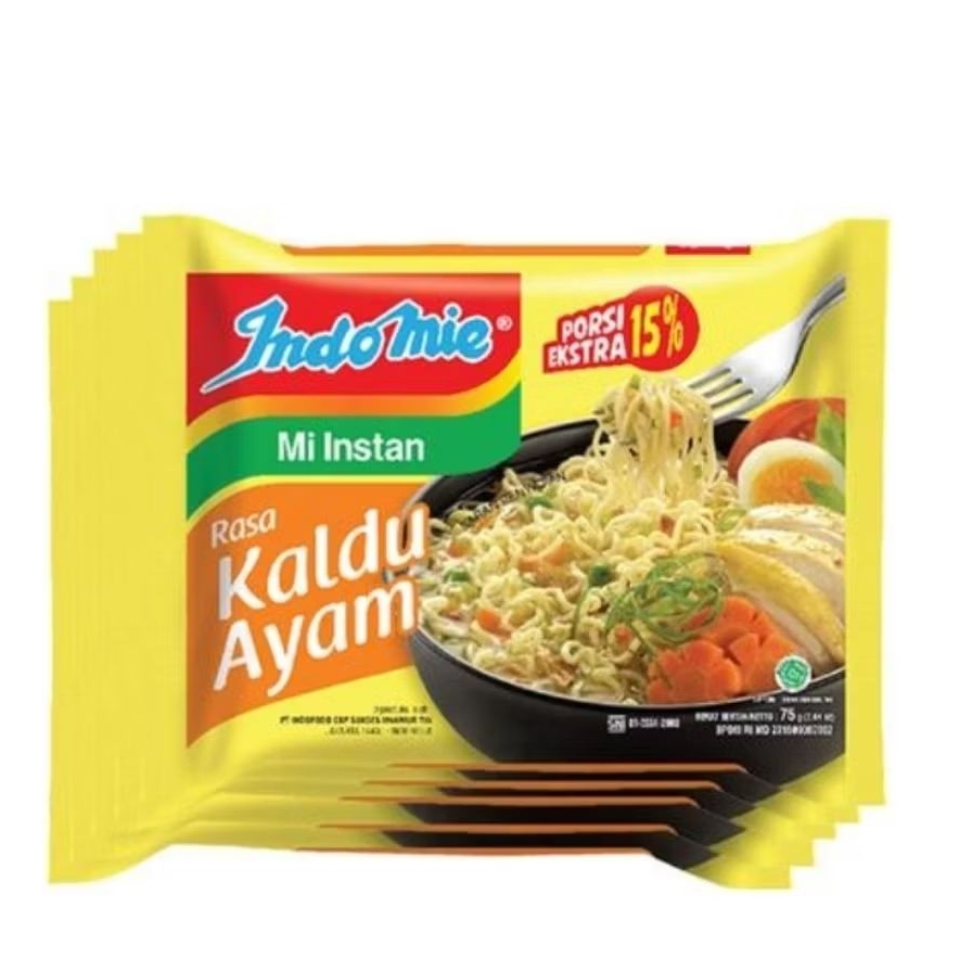 

Paket 5 Pcs - Indomie Mie Instan Kuah Rasa Kaldu Ayam isi 75 Gram