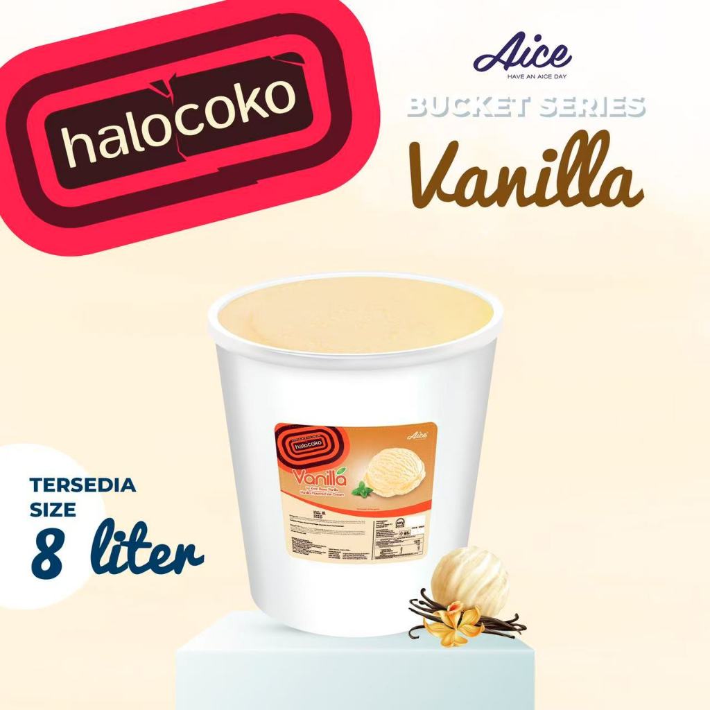 

Aice Halocoko Vanilla Ice Cream Bucket Series 8 Liter