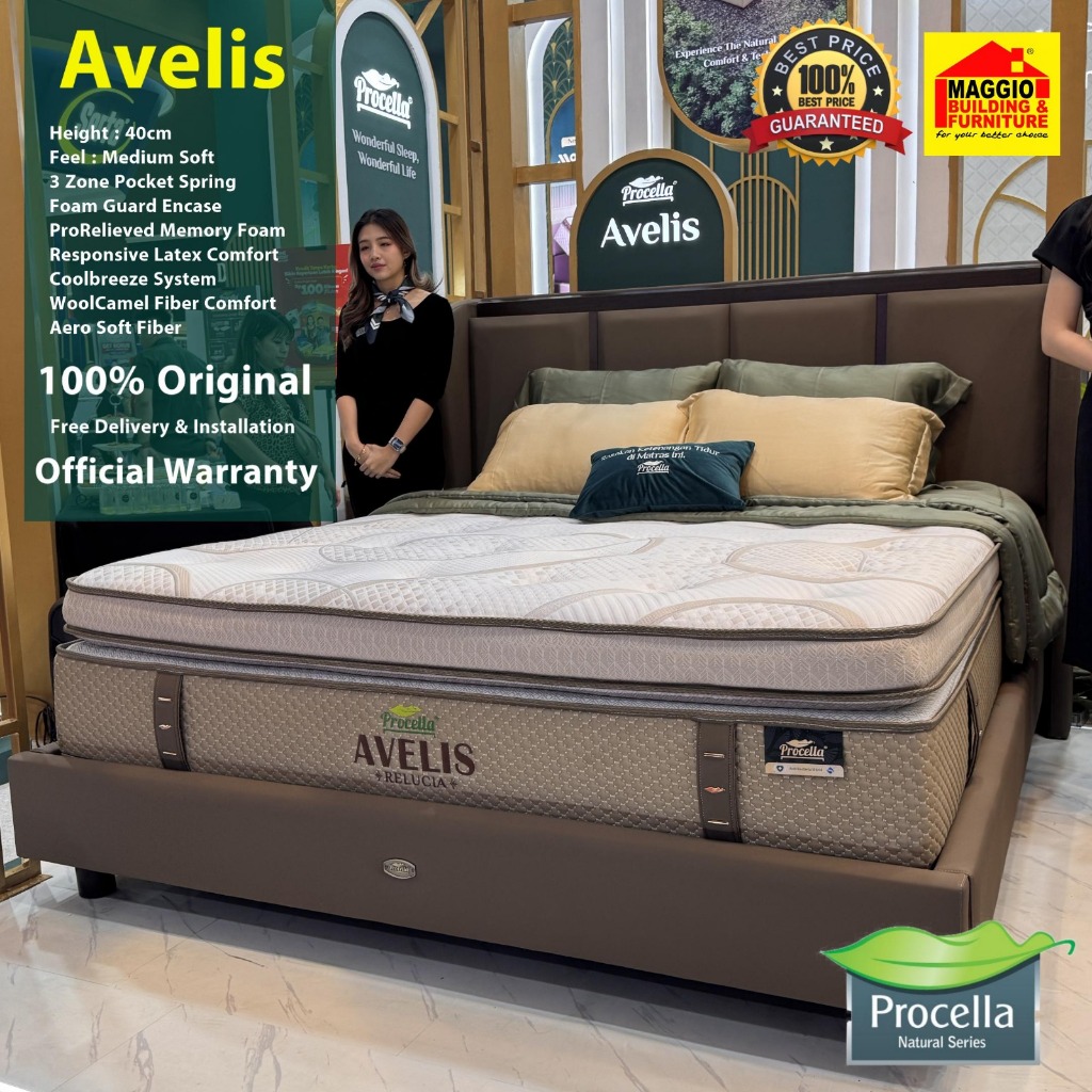 KASUR SPRINGBED PROCELLA - KASUR MATRAS PROCELLA - AVELIS - PROCELLA SPRINGBED