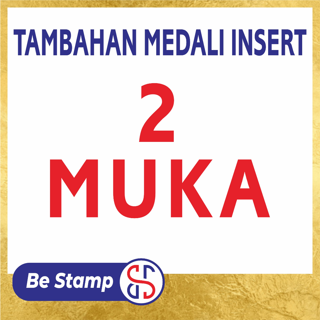 

TAMBAHAN MEDALI MENJADI 2 SISI/MUKA