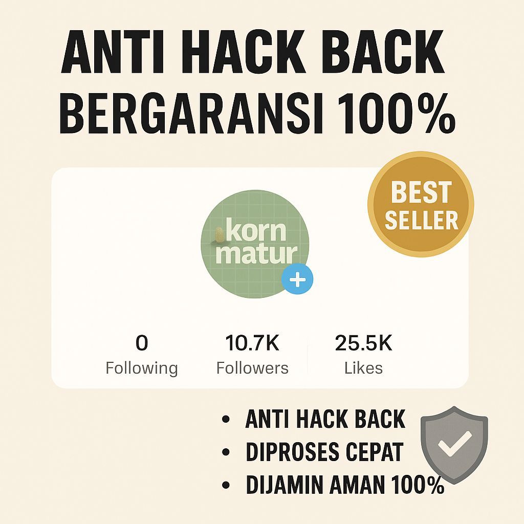 Akun Follower 1.000 - 15.000 TikTok Real Organik & Bisa Live