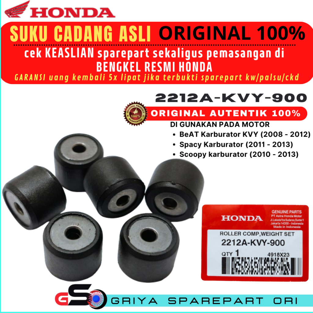 Roller Beat karbu Scoopy karbu Spacy karbu Original AHM Honda