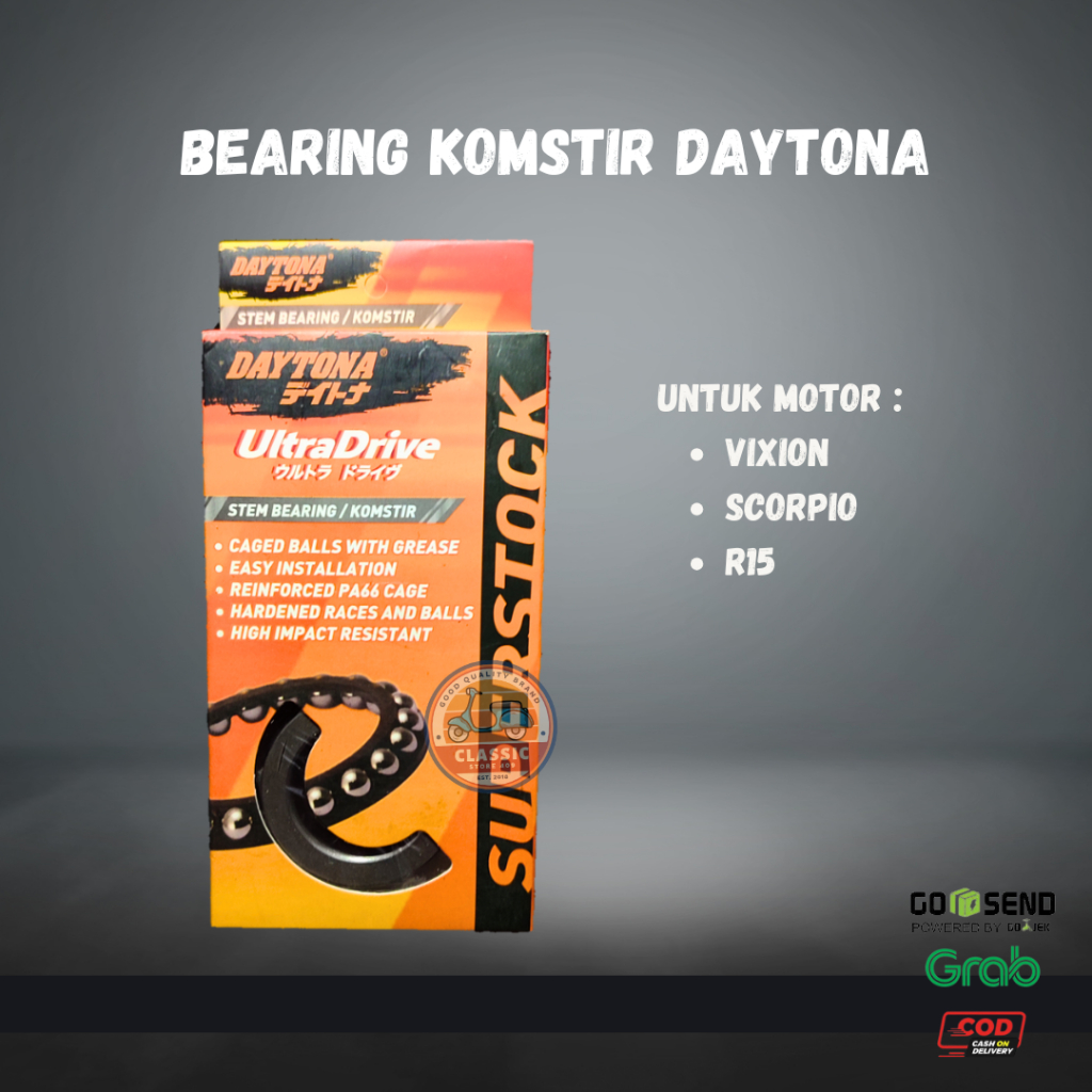 Komstir Daytona Vixion scorpio r15 stem bearing Daytona