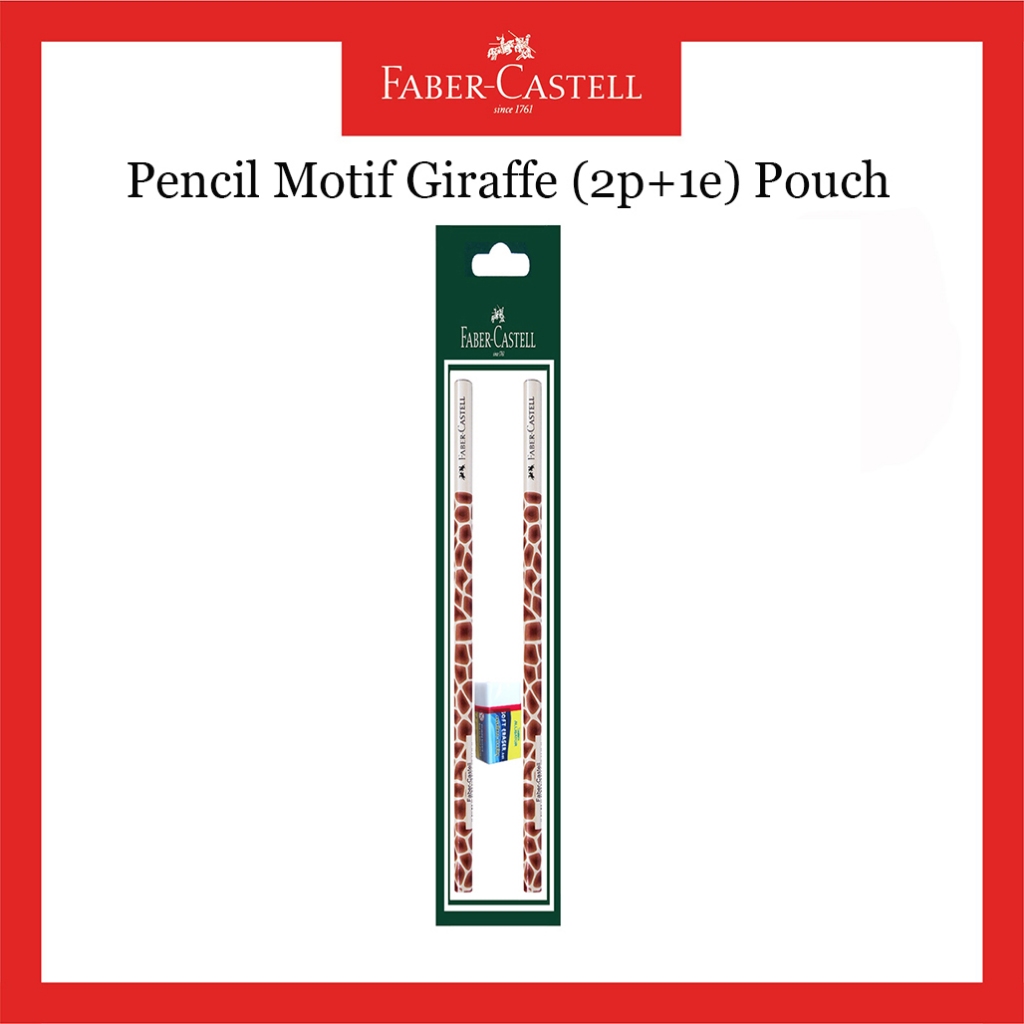

Pensil Motif Giraffe 2B Faber Castell Bundling Penghapus