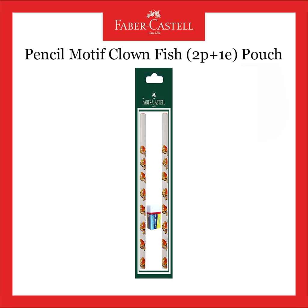 

Pensil Motif Clown Fish 2B Faber Castell Bundling Penghapus