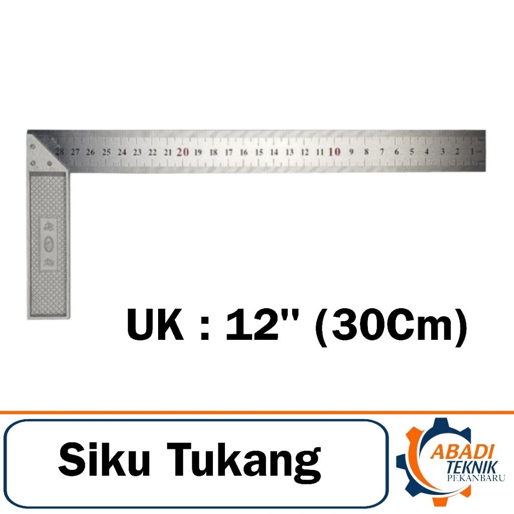 

Siku L Meter 12 Inch Penggaris Siku Besi Tukang 30Cm 12"