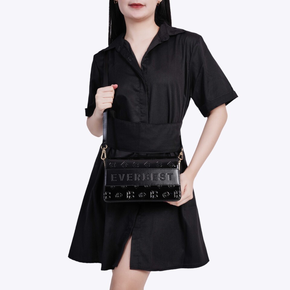 Everbest Kochen Shoulder Bag wanita Black