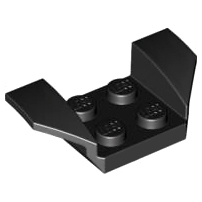 Lego 41854 Vehicle Mudguard 2 x 4 with Flared Wings black