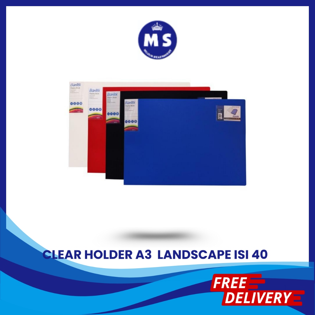 

Bantex Display Book A3 Landscape Clear Holder 40 Pockets - 3364