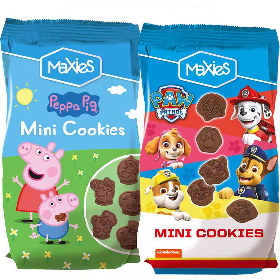 

MAXIES MINI COOKIES PEPPA PIG PAW PATROL HALAL 100GRAM SNACK