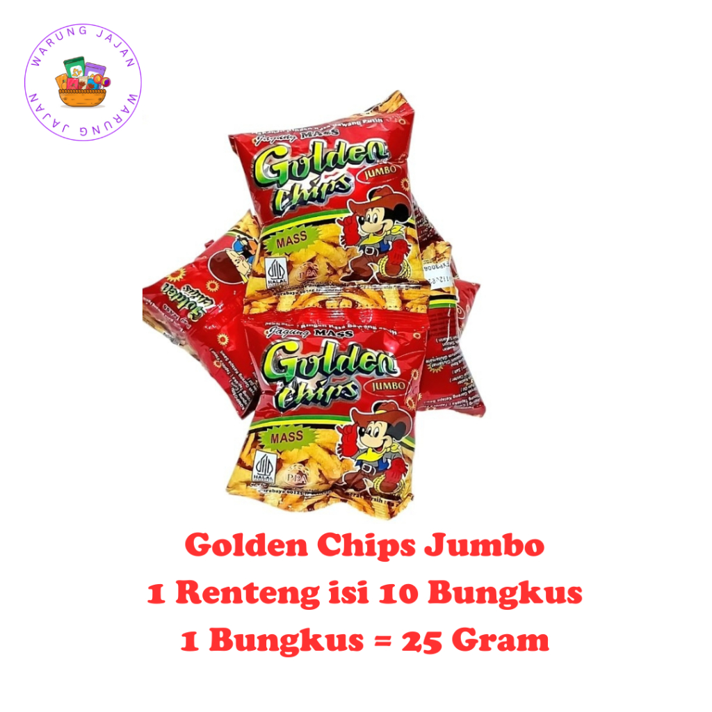 

Golden Chips Jumbo 1 Renteng isi 10 Bungkus