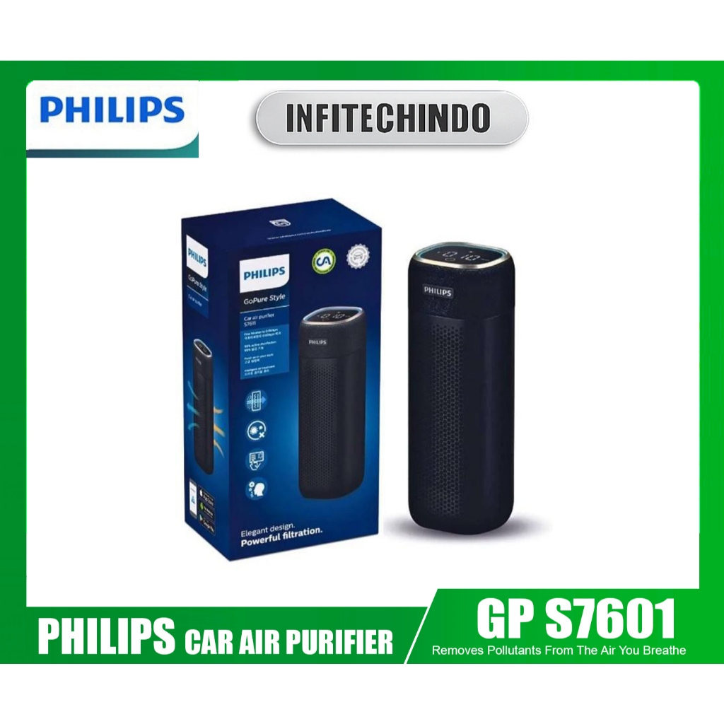 PHILIPS GoPure S7601 Car Air Purifier colokan type c Portable Pembersih Udara Mobil Portabel USB