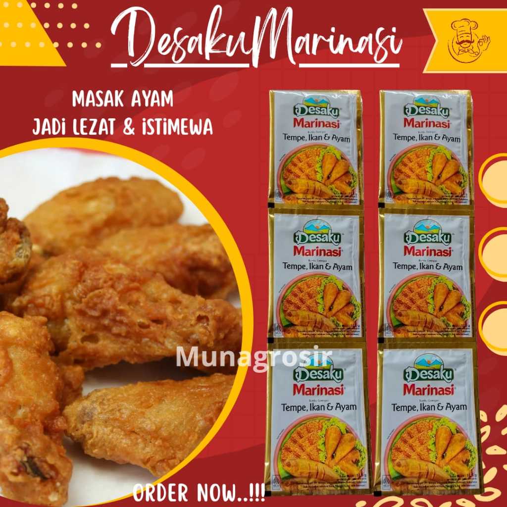 

MARINASI BUMBU DESAKU 15g AYAM,TEMPE,IKAN 1 RENCENG
