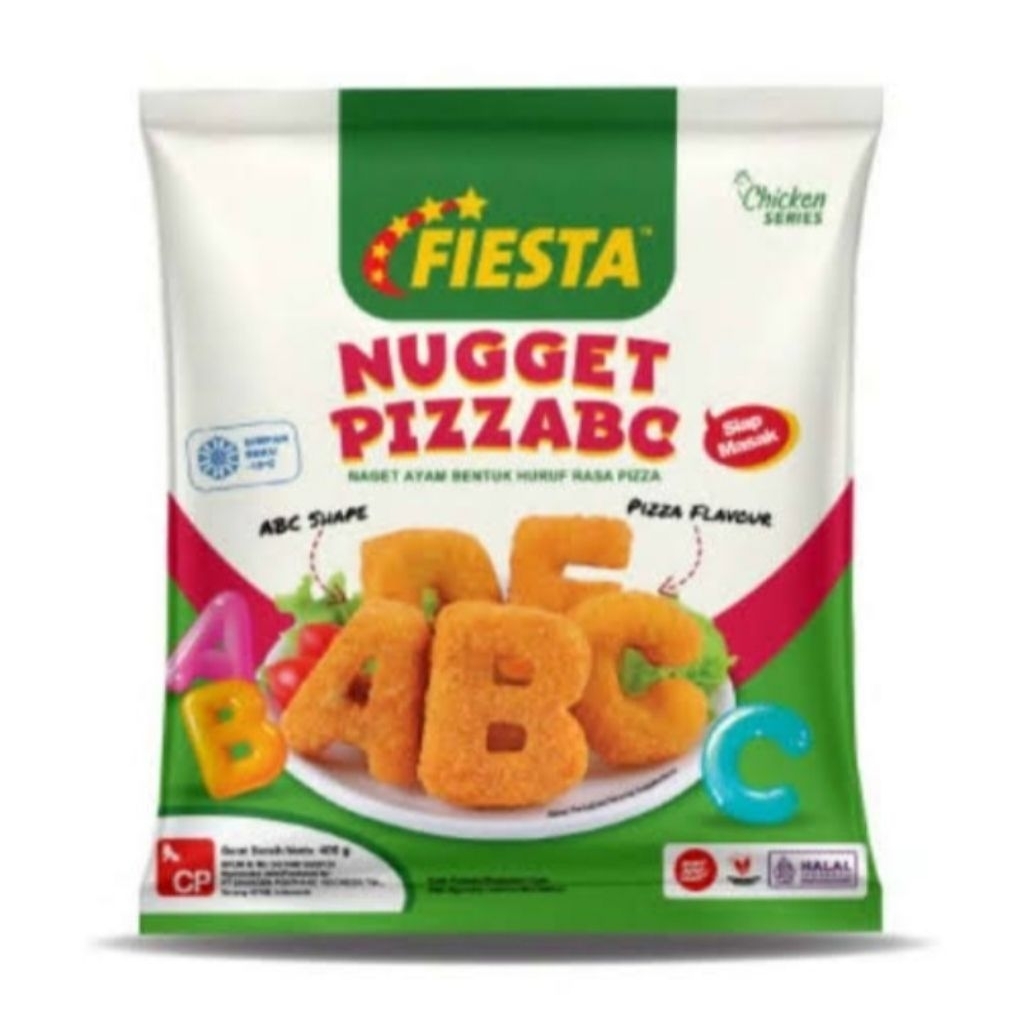 

Fiesta Nugget Pizza ABC / Naget Ayam Bentuk Huruf Rasa Pizza | Berat Bersih 400 gr
