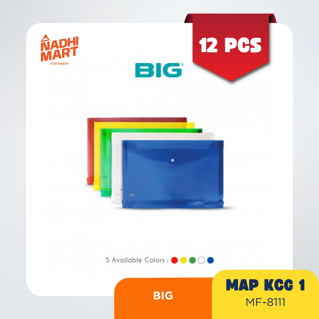 

12 PCS BIG MAP KANCING PLASTIK WARNA / MAP PLASTIK FOLIO