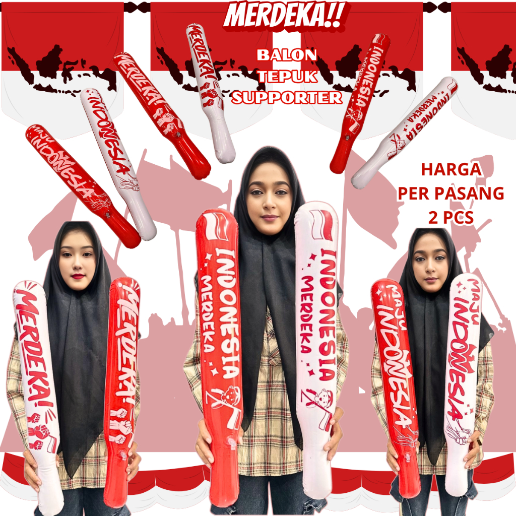 Sepasang 2 Pcs Balon Tepuk Suporter Supporter Pentungan Lomba Pertandingan Olahraga Bola Badminton