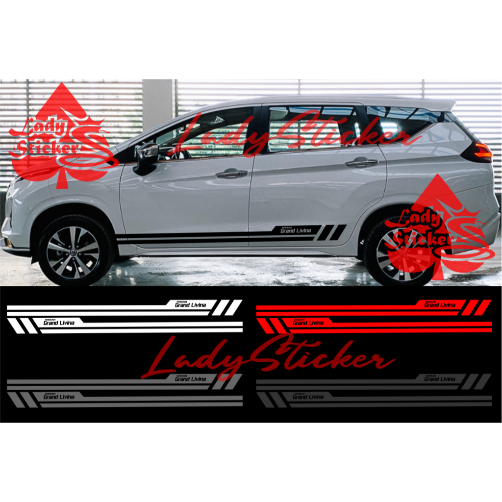 Cutting sticker mobil grand livina sticker stiker mobil nissan grand livina