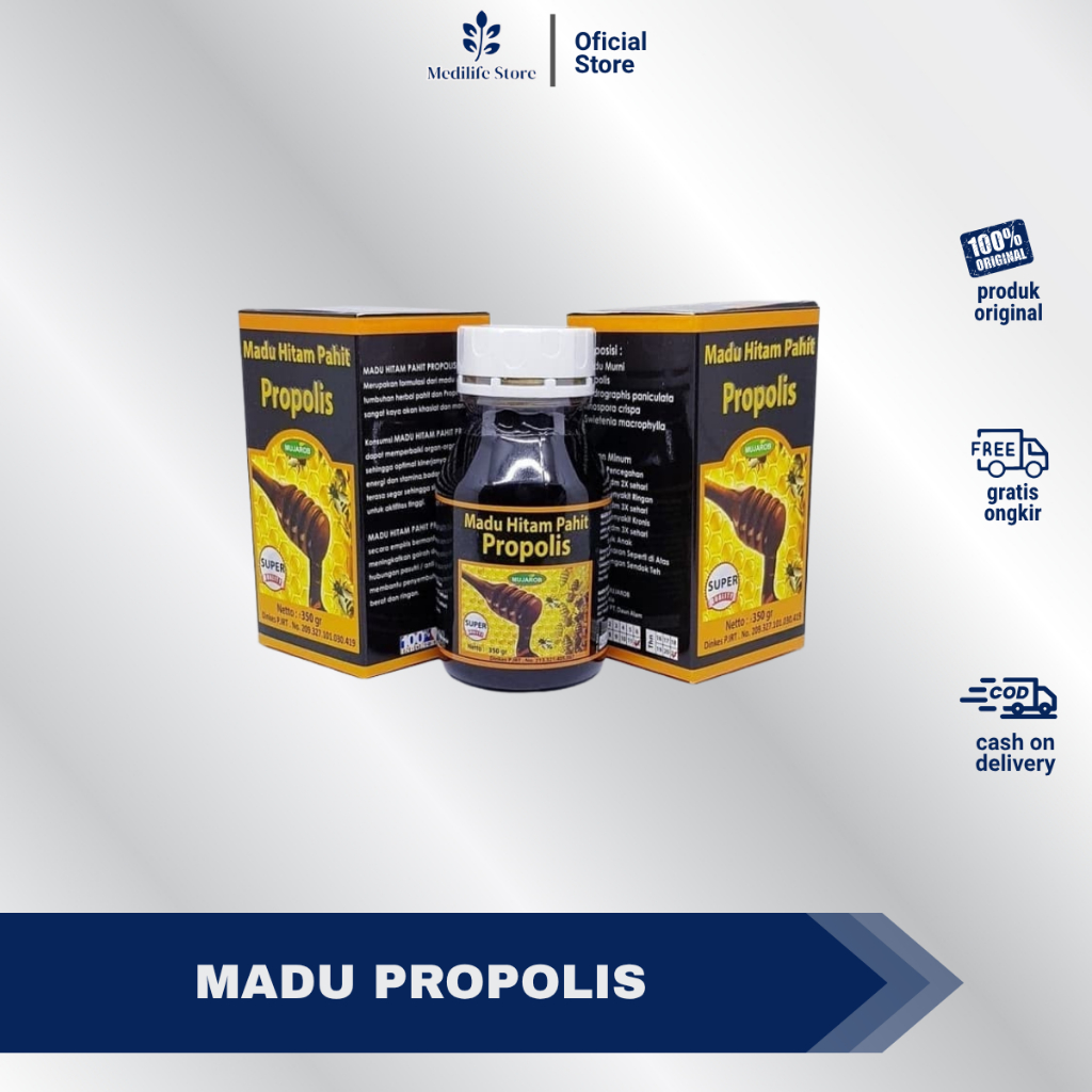 

MADU HITAM PAHIT MERK MUJAROB - madu herbal dengan propolis | pahit alami untuk stamina & detox tubuh | original 100% produk jaminan original 100%