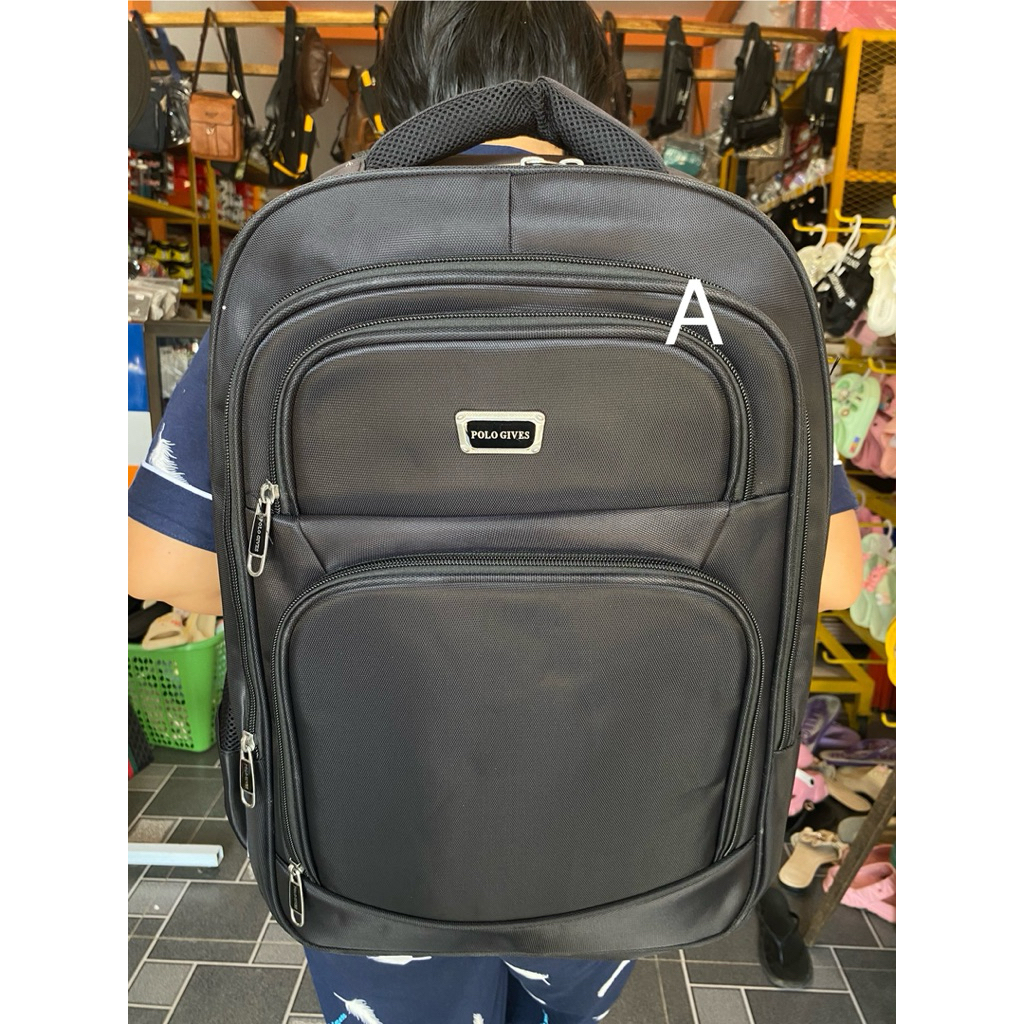 POLO GIVES - Tas Pria Ransel Laptop Jumbo Expanding Tas Travel Polo Ransel Mudik Anti Air