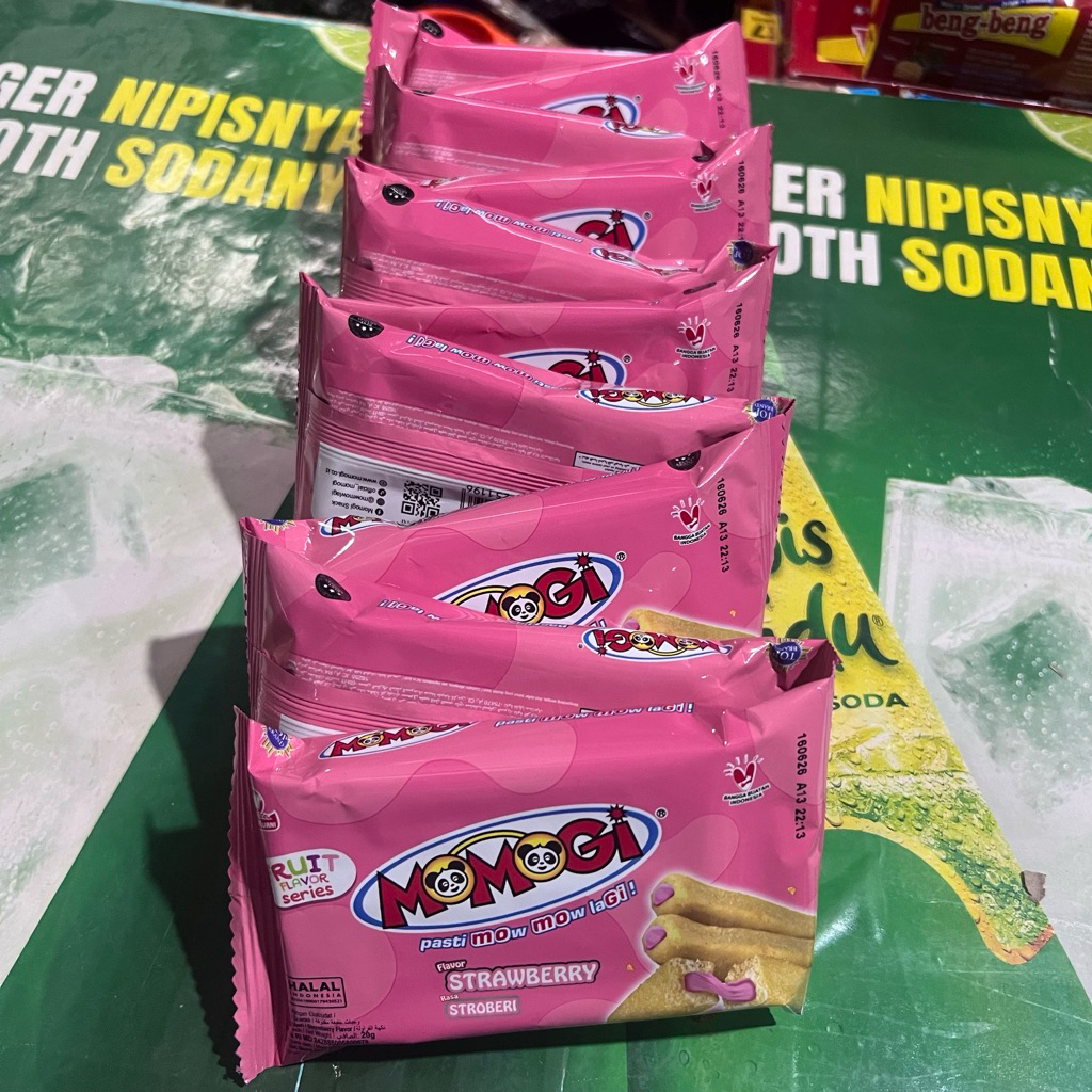 

Momogi Fruit Flavor Series STRAWBERRY 1 Renceng 10 Pcs 20g 20gr 20 g gr gram - Stroberi Pink