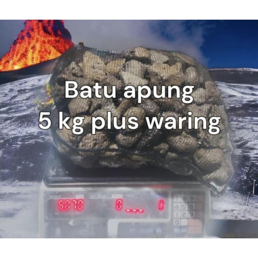 Batu apung plus waring 5 kg / batu apung 5kg/batu apung / media filter / media filter koi / filter k