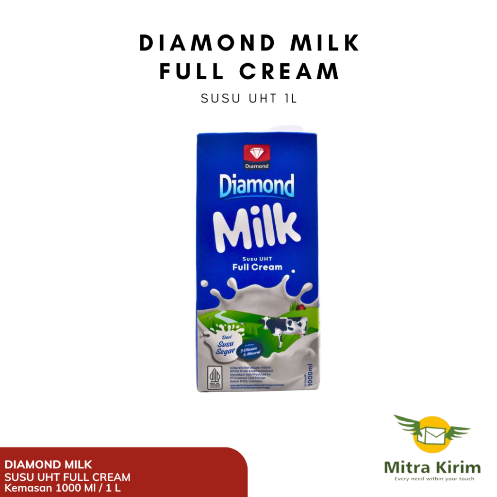 

Diamond Milk UHT Full Cream 1000 Ml / 1 L Per Pcs