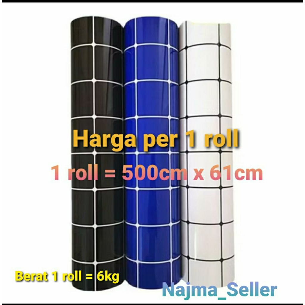 1 Roll Stiker Sticker Aquarium. Background dasar Aquarium. 1 roll 50m x 61cm. ukuran kotak 5x5cm