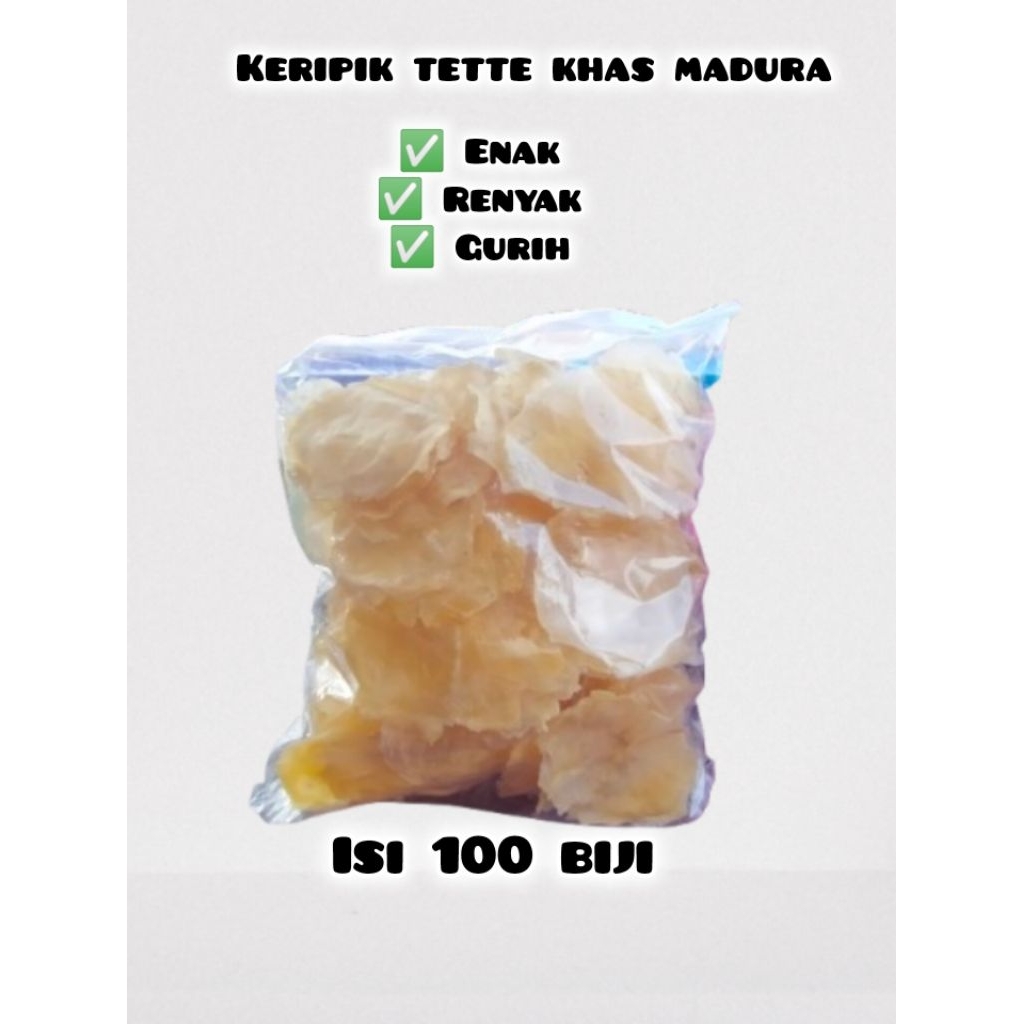 

KERIPIK TETTE ( SINGKONG ) KHAS MADURA