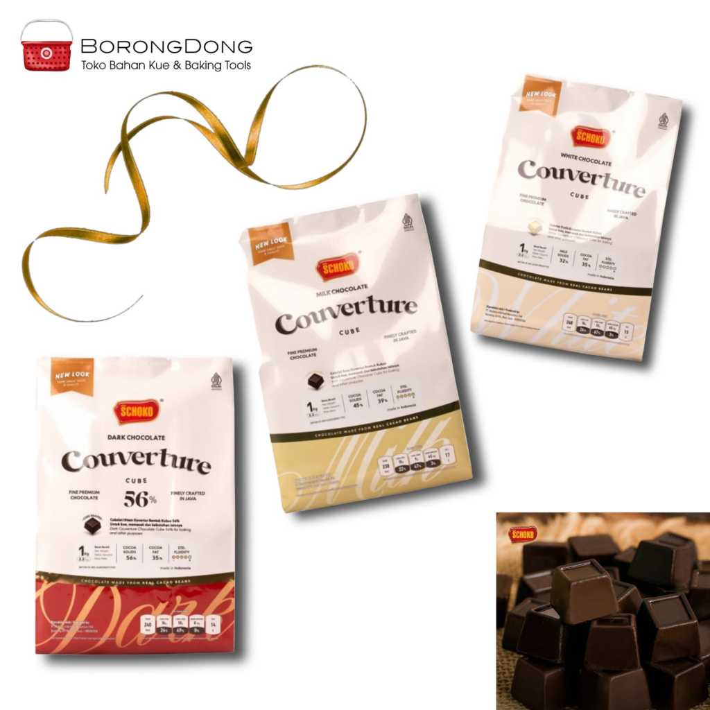 

Schoko Couverture White/ Dark/ Milk (Repack 250gr)