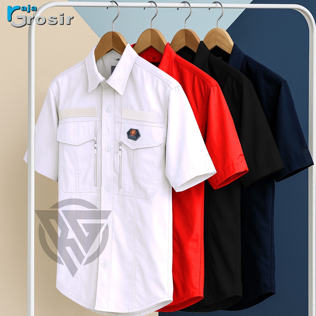 [PROMO] Kemeja Pria-Wanita Polos Seragam PDL/PDH LAPANGAN Tactical w-tac putih