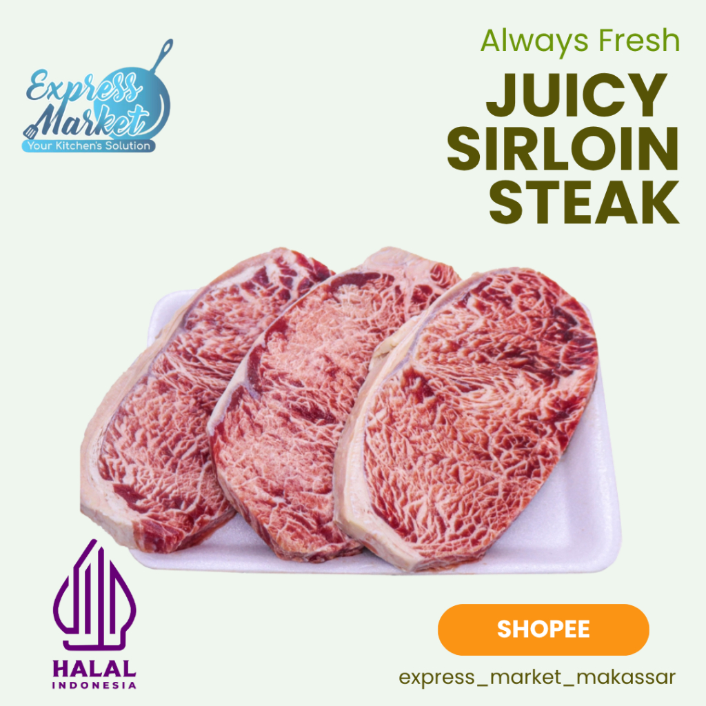 

Premium Value Juicy Sirloin Steak 200gr Halal