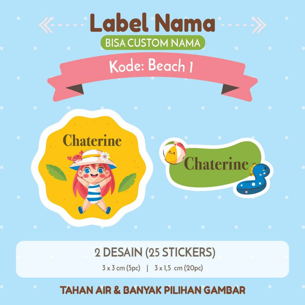 

STIKER NAMA WATERPROOF ANTI AIR - SN025 STIKER JUMBO 3